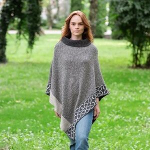 Celtic‎ Knotwork Merino Cowl Neck Cape